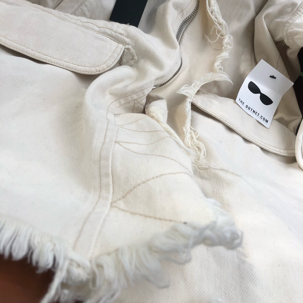 RARE R13 Selvedge Anorak Natural Frayed Denim Coat - Picture 7 of 9